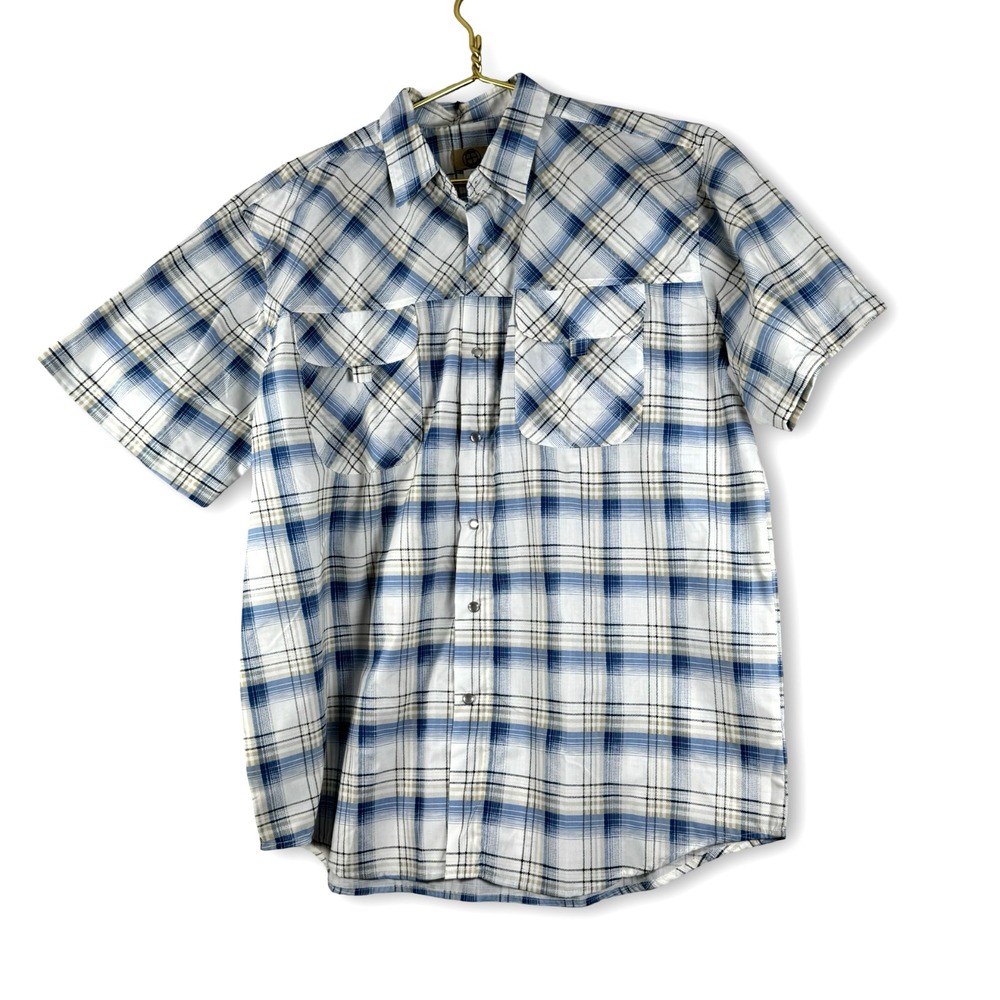 Haband Travelers Mens Short Sleeve Pearl Snap Western Cowboy Shirt! STYLE 15G XL